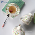 plain floral pattern bone china coffee cup set grace high tea set